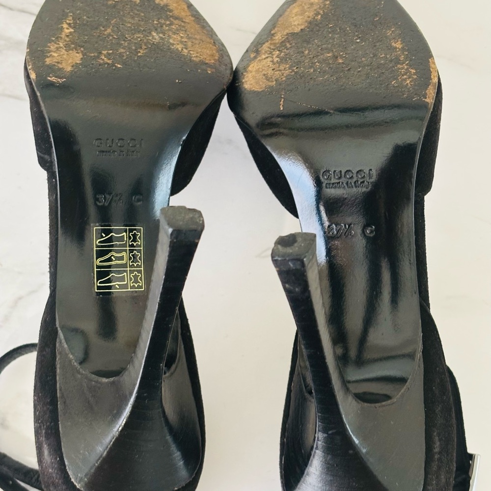 Gucci Black Suede Pumps - Picture 8 of 9